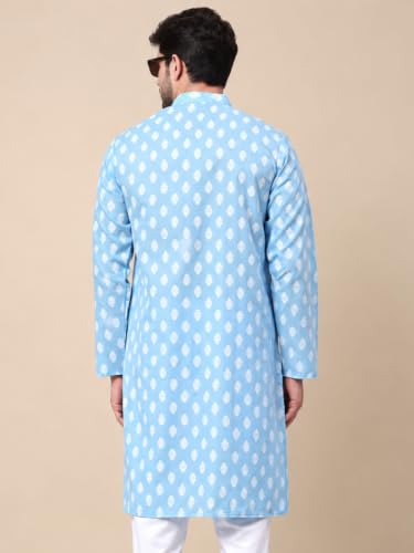 Image of Jompers Men's Cotton Floral Printed Kurtas