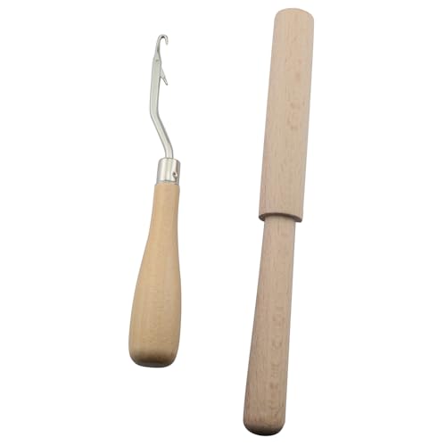 Crochets en bois pour finir vos tapis et pulls sans effort