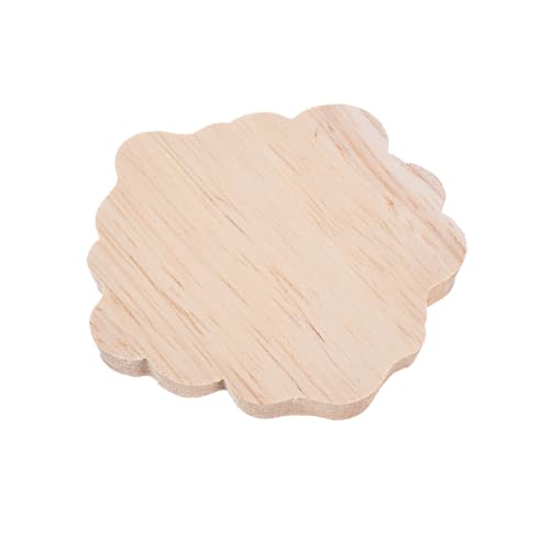 QUARKZMAN 4Stk Rose Form Holz Applikationen Onlays Dekorativ Holz Geschnitzt Applikationen für Möbel Bett Tür Kamin Dekoration 7cm Länge