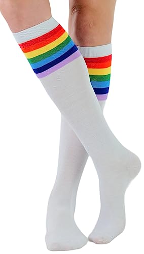 Image of ToBeInStyle Women's Colorful Patterned Design Knee High Socks