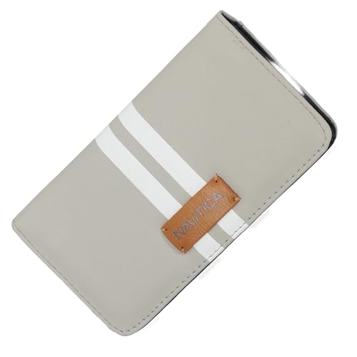 Image of Nautica Seaside Slim Womens Wallet RFID Blocking Credit Card Holder, Coin Purse, Checkbook Organizer Clutch, Small Vegan Leather Wallet for Travel, Dove