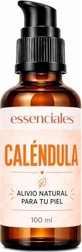 Essenciales Aceite de Caléndula 100% Puro 100 ml | Sérum Natural Calmante para Piel Seca y Sensible | Cuidado Facial y Corporal