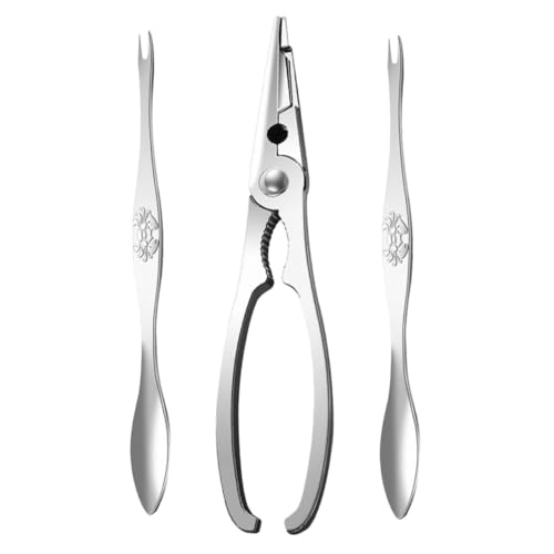 ULTECHNOVO Outils pour Fruits De Mer Pince à Crabe Et Fourchette Outil pour Crabe Et Homard Casse-Fruits De Mer Ustensiles De Cuisine