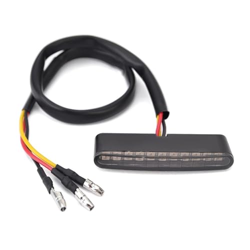Feu stop arrière LED universel 12V moto motocross éclairage de plaque d'immatriculation