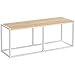HOOBRO Banco, Taburete Comedor, Banco Cocina de 120 x 30 x 46.5 cm, Taburete Desayuno Estilo Industrial, Estructura Metálica, Adecuado Cocina, Salón, Vestíbulo, Dormitorio, Blanco y Natural EWN12CD01