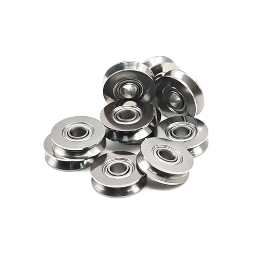 Roulement SV4-14ZZ en acier inoxydable à rouleaux en V de 4x14x4 mm pour rail de guidage (4 pièces)