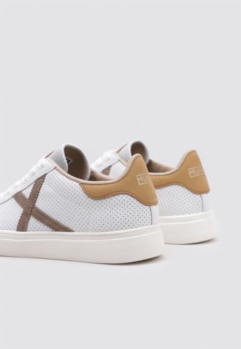 Munich RETE baskets basses homme légères en toile noire et blanche