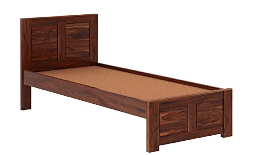 WOODLAB Furniture Single Size Bed Without Storage for Bedroom Living Room Home Wooden Single Cot Bed Palag Hotel Guest Room (Honey Finish) - Image 7