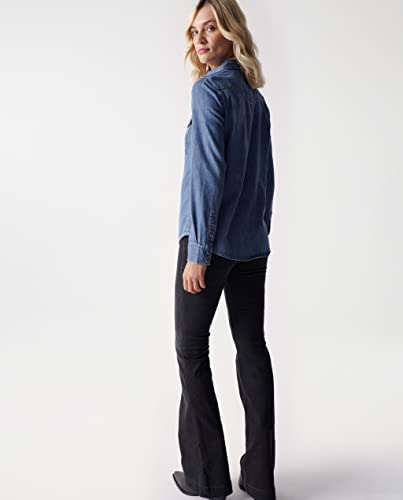 Salsa denim shirt mujer para un look casual sofisticado de diario 5