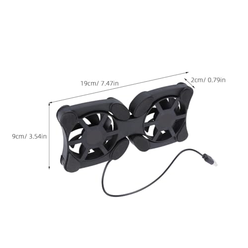 Didiseaon base portátil plegable para portátil con ventiladores dobles miniatura 2