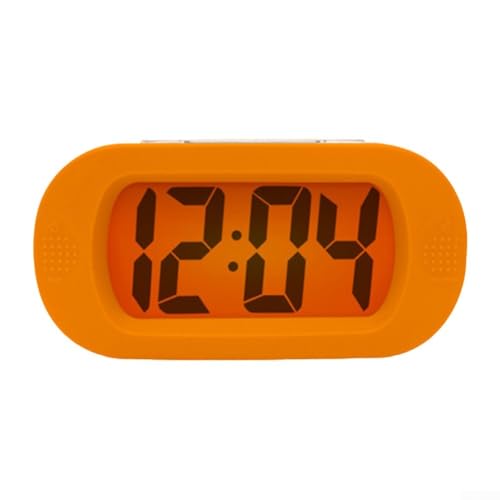 Reloj despertador digital con función de repetición, perfecto para el hogar o viajes (naranja)