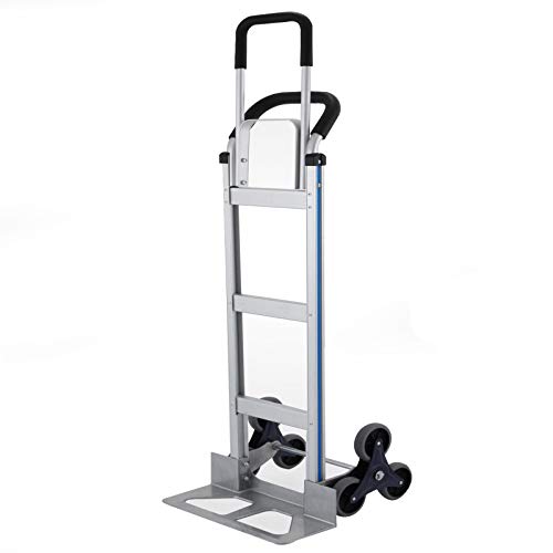 Carretilla para escaleras de aluminio con ruedas de goma miniatura 1