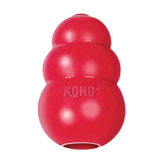KONG - Classic Dog Toy, Durable Natural Rubber- Fun to Chew, Chase and Fetch - for Medium Dogs