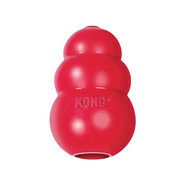 KONG Classic Stuffable Dog Toy – Fetch & Chew Toy for Dogs – Treat-Filling Capabilities & Erratic Bounce for Extended Play Time – Durable Natural Rubber Material – for Medium Dogs