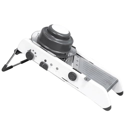 Image of DAYANIDHI Stainless Steel Vegetable Slicer Cutter Grater Chopper | 18 in 1 Multipurpose Mandoline Kitchen Tool | Sharp Double Adjustable Blades | Firm Grip for Effortless Fruit Cutting