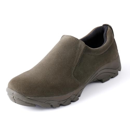 Image of Men's Leather Slip-on Shoes, Lightweight Comfortable Versatile Stylish Loafers with Steel Shank
