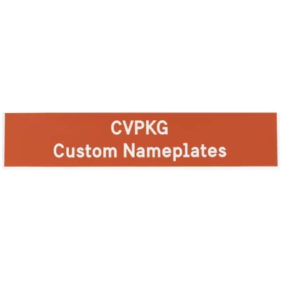 Custom Laser Engraved Pelican 1510 Nameplate (2-Text Lines, Orange)