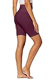 Purple Bike Shorts for Women High Waisted Womens Biker Shorts - SL5-Short-Plum-SM