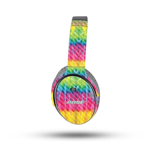 Image of MightySkins Carbon Fiber Skin Compatible with Bose QuietComfort 35 II Headphones - Tie Dye 2 | Protective, Durable Textured Carbon Fiber Finish | Easy to Apply, Remove, and Change Style