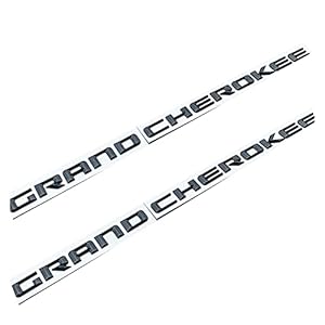TRUSTTWO 2pc Fit for Jeep Grand Cherokee Front Left Rechter Deur Zij Embleem Naamplaat Badge Logo Letters Sticker (Color…