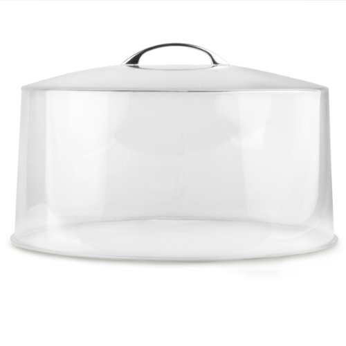 Tablecraft Cake Dome Lid 30cm – Clear Plastic Cake Cover for Storage and Display – Durable Transparent Cake Dome Without Base – Ideal Cake Stand Lid, Cake Cover, Cake Storage, Party or Kitchen Use