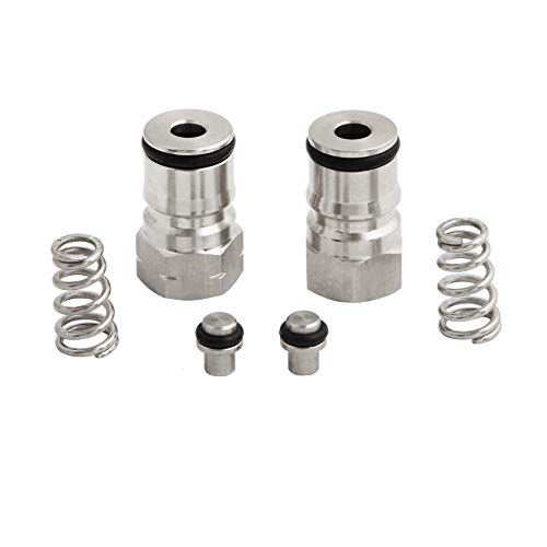 Semfeil Brew 304 Stainless Ball Lock Keg Posts Set Cornelius Type Keg Ball Lock Post & Poppet Female Thread Gas And Liquid 19/32"-18 Thread Corny Keg Adapter Kit cover