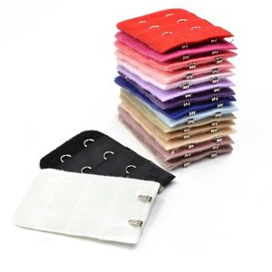 17 Pcs Assorted Colors Women 2-Hook 3 Rows Spacing Bra Extender Strap #TOP2