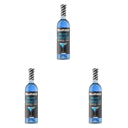 Image of Fruitaco Blue Curacao Syrup | Mixer for Mocktails, Cocktails, Drinks, Juices, Beverages | Non Alcoholic Mix (Pack of 3-500 Ml, 500, millilitre)