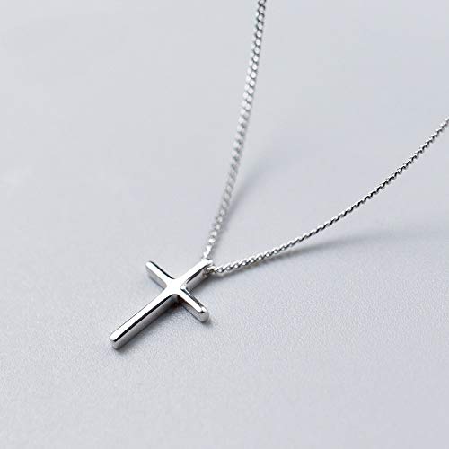 Colliers croix argent sterling 925 véritable pendentif classique anti-terni