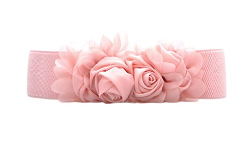 COMVIP Mujeres Vestido de la flor de la pretina de encaje elástico...