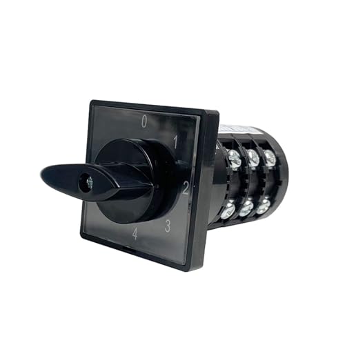 Interruptor de leva 20A con contactos de plata para control seguro de 0 a 4 posiciones