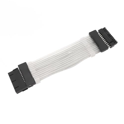 BONKZEBU ARGB PSU Cable de Extensión Dual LED Kit de Efectos de Iluminación de 360 ​​Grados para Caja de Computadora Modding TPE/Plata 9,8" (Negro) - imagen 2