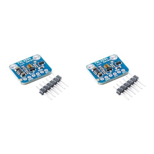 Daijianbin 2X TSL2591 - Módulo de detección de sensor de luz digital de alto rango dinámico IR IR Diodos de espectro completo (3,3 V-5 V)