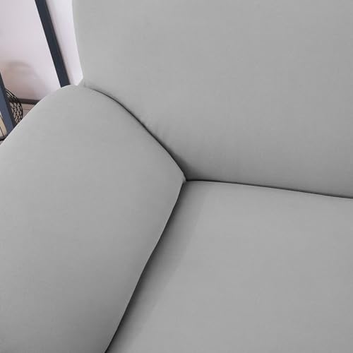 Funda sofá elástica gris plazas protectora antideslizante lavable cubierta para decoración salón 5