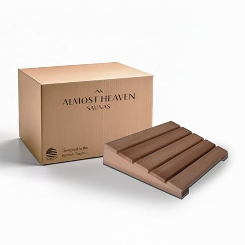 Almost Heaven Saunas Sauna Headrest, Luxury Home Sauna Accessory in Cedar Handmade in The USA, Traditional and Infrared Sauna Accessories, Wooden Head Rest Designed to Support Neck and Shoulders