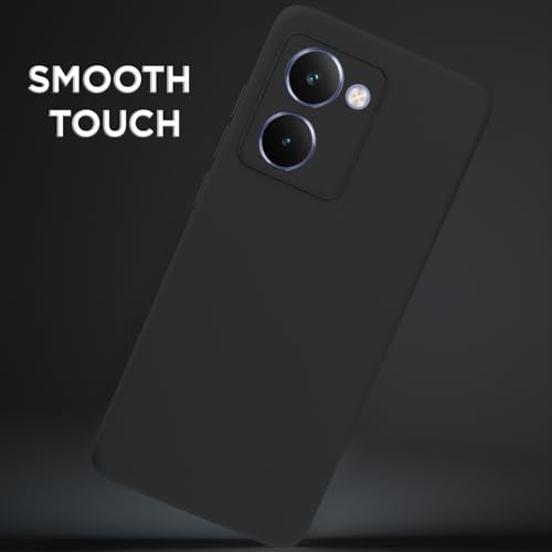 Image of Outlouders Back Cover for Realme P3 Ultra 5G | Camera Protection | Durable Soft Matte Silicone Bumper Case (Black)