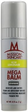 MISSION Skincare Mega Balm Lip Refresher, Acai Lemonade.25-Ounce Unit