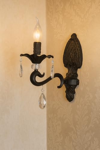 4. ⚒️ Materiali di qualità – Struttura in metallo verniciato resistente, pendenti in vetro per un effetto luminoso brillante, cavo 3×0.5mm².