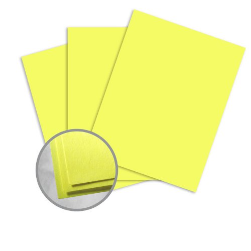Astrobrights Lift-Off Lemon Card Stock - 11 x 17 in 65 lb Cover Smooth 250 per Package