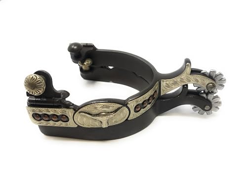 AJ Tack Men's Antique Brown Longhorn Engraved Spurs