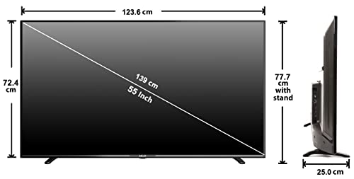Image of AKAI 139 cm (55 Inches) 4K Ultra HD Smart LED Fire TV AKLT55U-F7VSW (Black) (2021 Model)