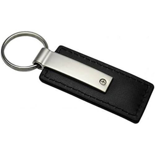 Au-TOMOTIVE GOLD Jeep Wrangler Black Leather Key Chain