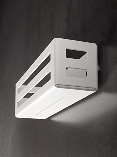 Keuco cesta de ducha de aluminio, color blanco, extraíble, ranuras de drenaje, 32 x 9 x 12 cm, montaje en pared en la ducha, estante de ducha fácil de limpiar Cover