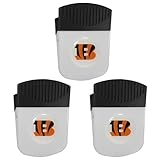 Siskyou Sports NFL Cincinnati Bengals Chip Clip Magnet with Bottle Opener, 3pk One Size, White