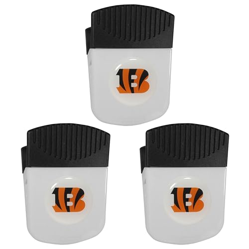 Siskyou Sports NFL Cincinnati Bengals Chip Clip Magnet with Bottle Opener, 3pk One Size, White