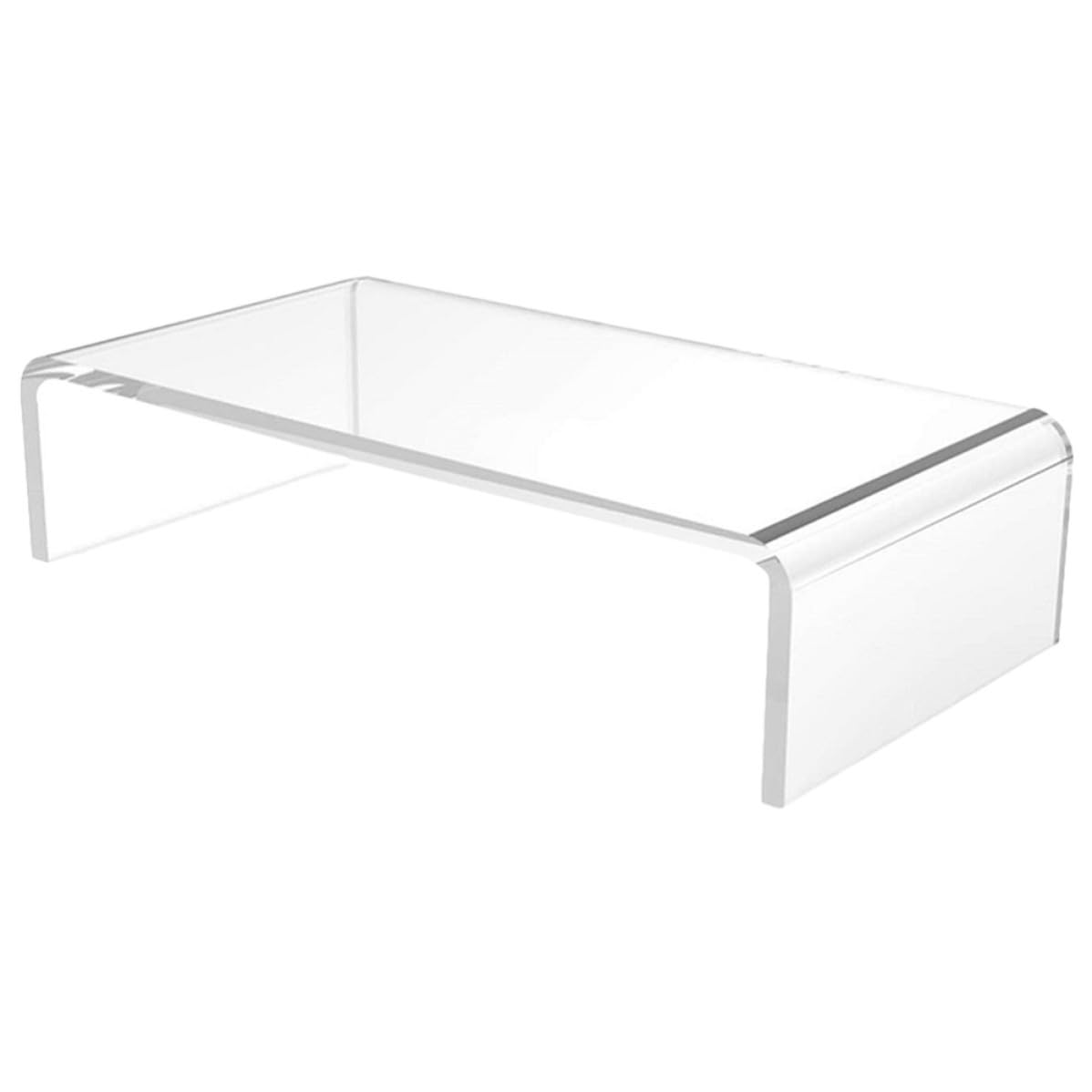 SUPVOX Supporto Organizer Trasparente e Elevatrice Acrilico Base per Monitor Bordo Liscio Laptop e Tastiera da Scrivania per Ufficio e Casa