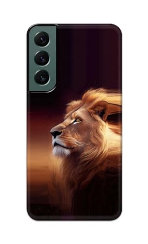 Image of PRINTFIDAA Printed Hard Back Cover Case for Samsung Galaxy S22 5G Back Cover (Danger Lion) -112