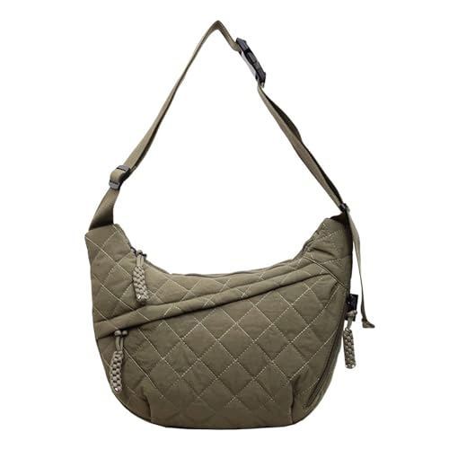Image of Crescent Shoulder Bag Nylon Crossbody Bag for Women Nylon Hobo Bags Slouchy Sling Purse Dumpling Bags