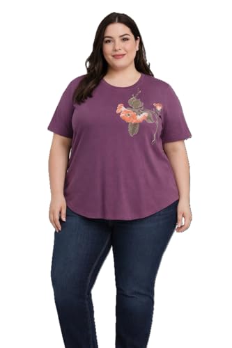 Image of In Love Women's Graphic Printed Cotton Plus Size Longline T-Shirt | Cotton fabric - soft longline T-shirt with easy plus-size fit