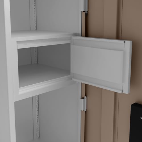 Image of Interio by Godrej Wardrobe H1 2-Door Steel Almirah (Portabella Brown), 1-Year Warranty, 1 Drawer, 1 Locker